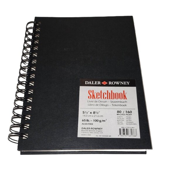 Daler Rowney Ebony Sketchbook Acid Free 3 Book Options NEW - Picture 2 of 10